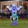 Gemmy Projection Airblown Inflatable Kaleidoscope Ghost & Tombstone OPP (RGB), 7 ft Tall, White - 2 of 2