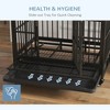 Kumasinova Metal Heavy Duty Dog Crate,(Foldable )Dog Kennel with Locking Wheels,Double Door Dog Cage Medium/Large Sized Dog with Removable Tray - 4 of 4
