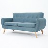 Modern Loveseat Sofa with Rubber Wood Legs,2 Seat Sofa with Cushions for Living Room, Bedroom, Office, Indoor Furniture - Maison Boucle - 2 of 4