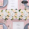 YIYIBYUS 10 Pcs Artificial Rose Flowers Arrangements for Party Wedding Kitchen Living Room Reception Table Decor - 2 of 4
