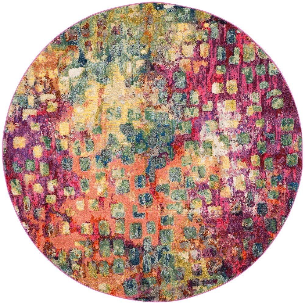 Splatter Loomed Round Accent Rug 3' - Safavieh