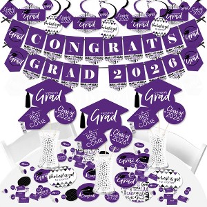 Big Dot of Happiness 2026 Purple Graduation Party Supplies - 387 Piece Decoration Kit - Fundle Bundle - 1 of 4