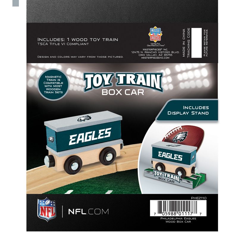 MasterPieces Wood Train Box Car - NFL Philadelphia Eagles, 4 of 7