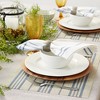 DII Farmhouse Stripe Woven PVC Placemat Set/6, French Blue, 13x17.25" - 3 of 4