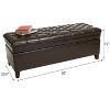 NicBex Rectangular Bonded Leather Storage Ottoman Bench,Upholstered Storage Ottoman with Tufted top,Modern Storage Bench for Living Room,Bedroom - 3 of 4