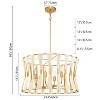 Rennnsan Mossen 24" W 6 -Light Woven Ratten Dimmable Bohemian Drum Shaded Chandelier in Ivory White & Black - 3 of 4