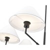 Leila 6-Light Chandelier - Modern Steel Design with Empire Shades, Dimmable, Damp Rated - 3 of 4