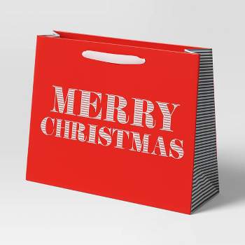 Large Vogue 'Merry Christmas' Gift Bag Red - Wondershop™