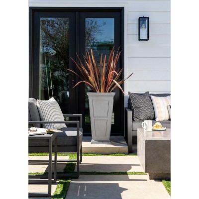 Veradek Brixton Tall 28-inch Gray Recycled Plastic Planter