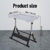 Steel Welding Table , Folding Work Table with Non-Slip Base & 2 Wheels,Adjustable Angle & Height, Load Capacity Steel Workbench Table - 3 of 4