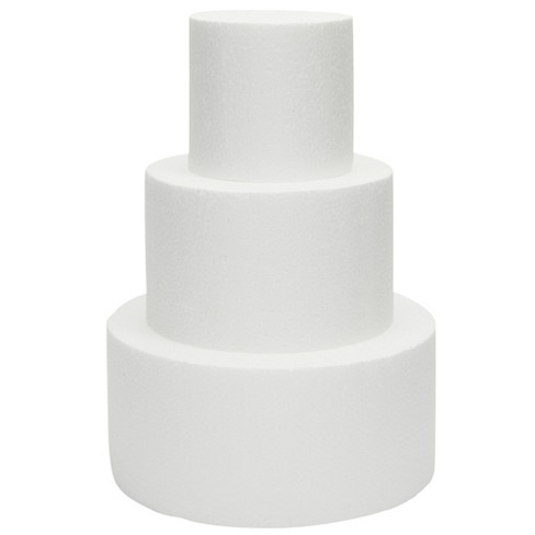 Bright Creations 3 Pieces Round Foam Cake Dummy for Decorating and Wedding  Display, Craft Supplies (3 Sizes)