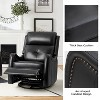 Set of 2 Flavio Genuine Leather Swivel Rocker Recliner with nailhead trims for living room | ARTFUL LIVING DESIGN - 4 of 4