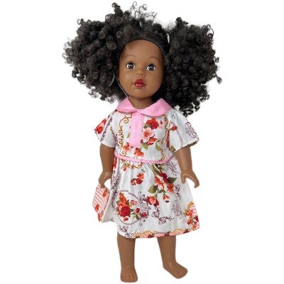 Doll Clothes Superstore Handmade Casual Day Dress with Lots of Pink Flowers for 18-Inch Girl Dolls"