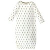 Touched by Nature Baby Organic Cotton Long-Sleeve Gowns 3pk, Prints, 0-6 Months - 2 of 4