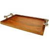 Livevie Dreamer Luxury Wooden Serving Tray - Elegant 15" x 10" Platter for Breakfast, Appetizers, Coffee, Bar, and Entertaining - 2 of 4