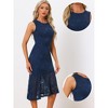 Allegra K Women's Sleeveless Lace Cocktail Asymmetric Hem Fishtail Ruffles Dresses - 2 of 4