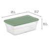 Sterilite Stackable 6 Quart Clear Home Storage Box with Handles and Lid for Efficient, Space Saving Household Storage and Organization - 2 of 4