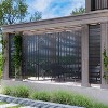 PexFix 72 in. x 47 in. Outdoor Privacy Rectangle Screen Galvanized Steel Panel Divider in Black - 3 of 4
