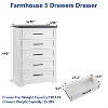 SinCiDo Farmhouse 46" High Dressing Table w/ 5 Drawers,Wide Metal Handles,Suitable for Bedroom,Living Room & Corridor Drawer Cabinets - 3 of 4