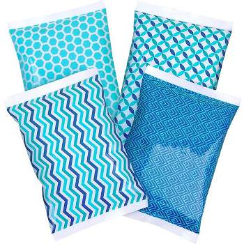 Thrive 4 Pack Small Reusable Ice Packs for Lunch Box or Cooler, Long Lasting, BPA Free