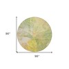 Green And Yellow Abstract Washable Indoor Outdoor Area Rug - 3 of 4