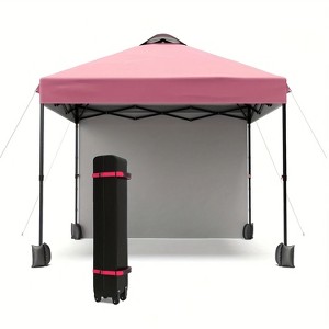 Garvee 10'x10' Outdoor Canopy Tent with Sidewall, Pop up Canopy with Vented Roof, Portable Instant Camping Beach Canopy Tents - 1 of 4