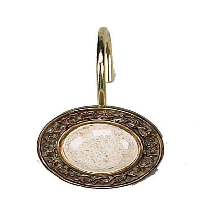 Carnation Home Fashions "Andover" Resin Round Shower Curtain Hooks Set of 12 - Multicolor