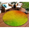 Terra Cotta Gold And Green Ombre Washable Indoor Outdoor Area Rug - 2 of 4