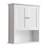 VANIRROR White Bathroom Wall Cabinet with Towel Bar, Wooden Medicine Cabinet ,Over Toilet Storage Cabinet for Bathroom, Kitchen, Laundry - 3 of 4