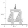Black Bow Jewelry 14k White Gold, Jersey Collection, Medium Number 44 Pendant - 4 of 4