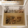 LIVAREEmlen 3 in 1 Vanity Desk with open Top Mirror,Small Make Up Vanity Set with Visible Glass Desktop,Compact Makeup Vanity with 3 Drawers - 3 of 4
