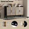 NicBex Cane Design Sideboard Cabinet with Rattan Doors, Rustic Industrial Buffet Cabinet, Kitchen Storage Cabinets with Adjustable Shelves - 4 of 4