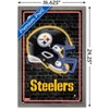 Trends International NFL Pittsburgh Steelers - Neon Helmet 23 Framed Wall Poster Prints - 3 of 4