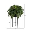 Nearly Natural 51-in Boston Fern Artificial Plant in Black Planter with Stand - image 2 of 4