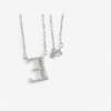 Anna-Kaci Silver Tone Initial Letter Pendant Necklace with Crystal Rhinestone Accents - 4 of 4