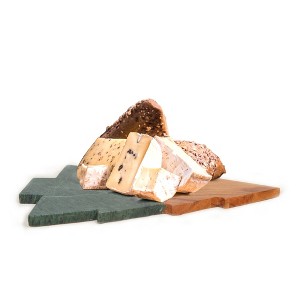 Mela Artisans Evergreen Shaped Marble and Wood Cutting Board - 1 of 3