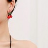 Handmade Creative Light Weight Fruits Earring 18K Gold Plated Sweet and Lovely Cherry Tassel Dangle Drop Earrings for Women Girls - 2 of 4