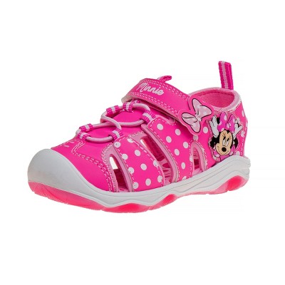 Disney Minnie Mouse hook and loop Girls Toddler closed-toe sport sandals