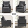 Electric Recliner Chair with Lumbar Pillow, Adjustable Angles, USB Port & Faux Leather Upholstery for Living Room or Office - 4 of 4