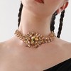 SOHI Women's Amber Yellow The Marquise Statement Necklace - 4 of 4