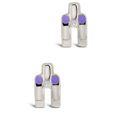 SHINE by Sterling Forever Zella Huggie Hoops