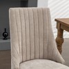 Kumasinova Upholstered Dining Chairs Set of 2– High Back Kitchen Chairs with Rayon Cloth Flocking & Wood Curved Legs, Comfortable Dining Room Chairs - 3 of 4