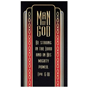 Dicksons MAG-1037 Man of God Be Strong in His Mighty Power Black and Red 5 x 2.75 Vinyl Decorative Refrigerator Magnet - 1 of 2