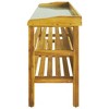 vidaXL Potting Bench Natural wood color Solid acacia wood with zinc liner - 4 of 4