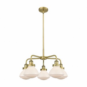 Olean - 5 Light Stem Hung Chandelier In Art Deco Style-13.5 Inches Tall and 24.5 Inches Wide - 1 of 1