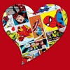Men's Marvel Comic Book Heart Sweatshirt - 2 of 4