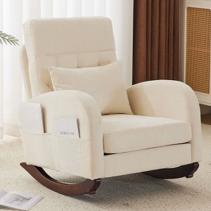 Karl Home Upholstered Beige Rocking Chair : Target