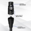 LyxPro 15 ft Red Balanced XLR Cable – 3‑Pin Male‑to‑Female Mic Cord for Studio, Live - 3 of 4