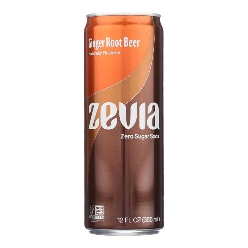 Zevia Ginger Root Beer Zero Calorie Soda - Case of 12/12 oz, 2 of 8