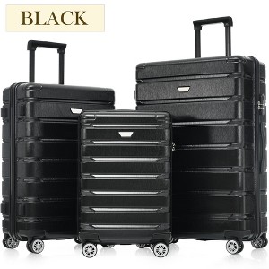Hrinhom 3-Piece Luggage Set With Spinner Wheels,Lightweight Travel Bags (20"/24"/28") - 1 of 4